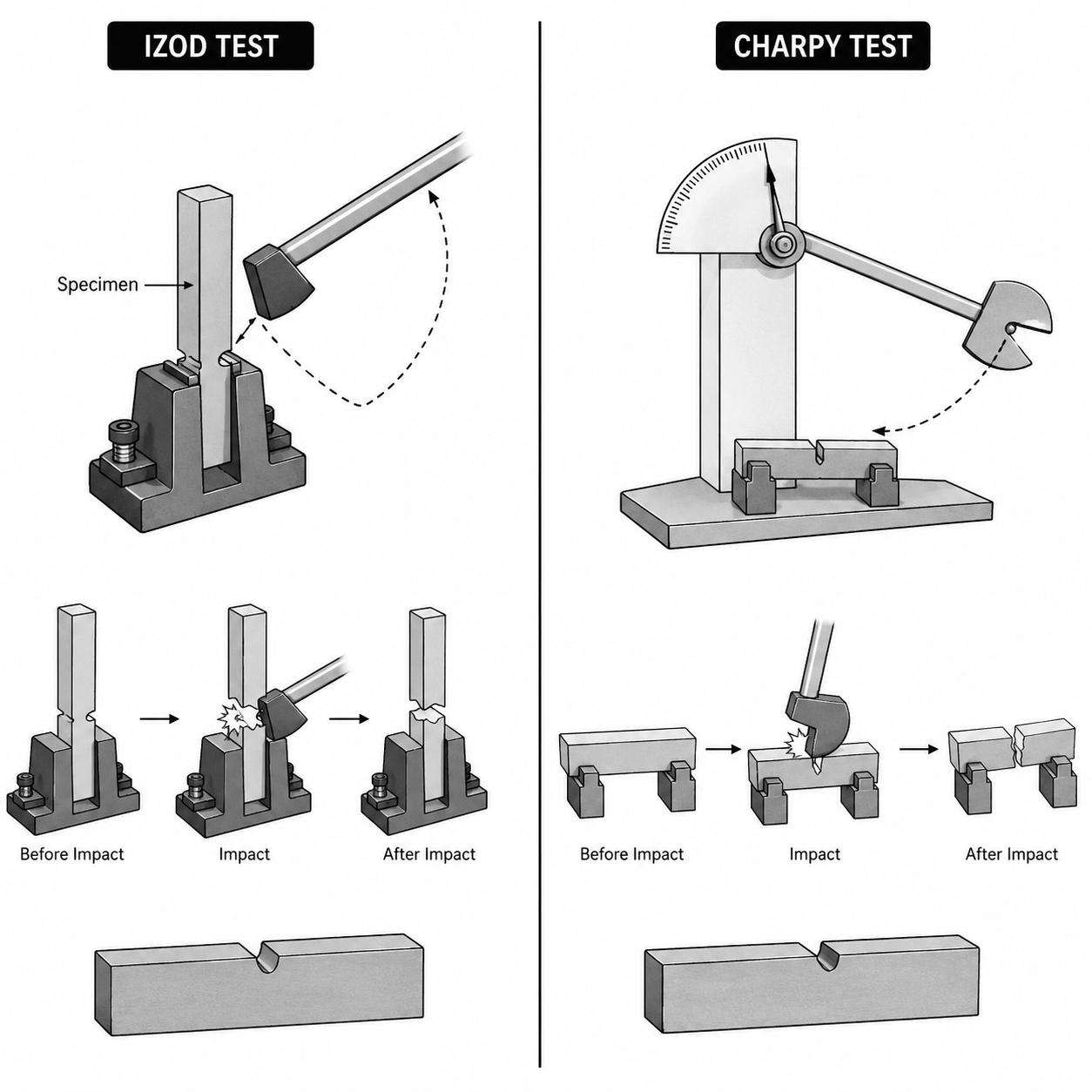 Izod vs Charpy Test